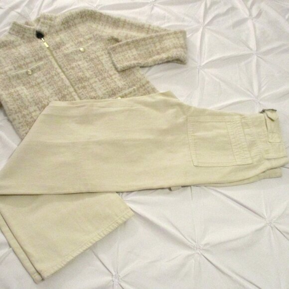 CARPENTER PANTS - CREAM LOW RISE - 5/27 - NWT - Picture 6 of 11